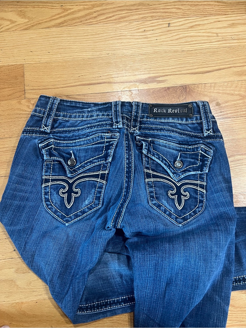 Rock Revival Women Skinny Jeans - Dark Blue